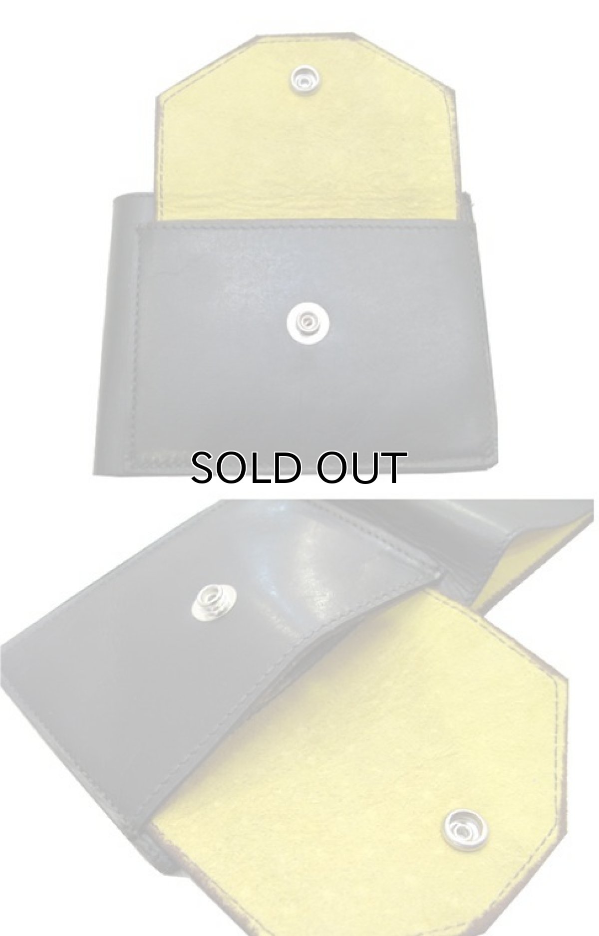 画像5: "JUTTA NEUMANN" Leather Wallet with Change Purse  color : Black / Yellow 二つ折り財布 (5)