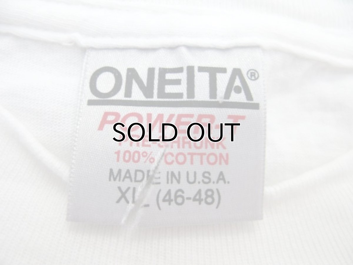 画像4: ONEITA "Levi's 501" Print T-Shirts -made in USA-　WHITE　size XL (表記 XL 46-48) (4)