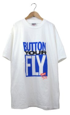 画像1: ONEITA "Levi's 501" Print T-Shirts -made in USA-　WHITE　size XL (表記 XL 46-48) (1)