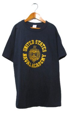 画像1: 1980's Champion "NAVAL ACADEMY" T-Shirts　NAVY　size M (表記 L) (1)