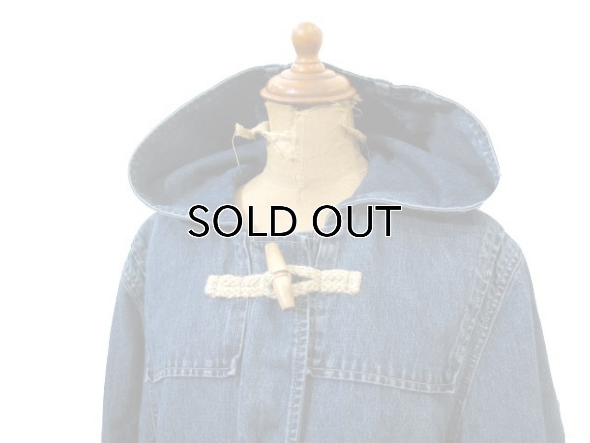 画像3: "RL Lauren Jeans Co." Denim Duffle Coat　Blue Denim　size M (表記 M) (3)