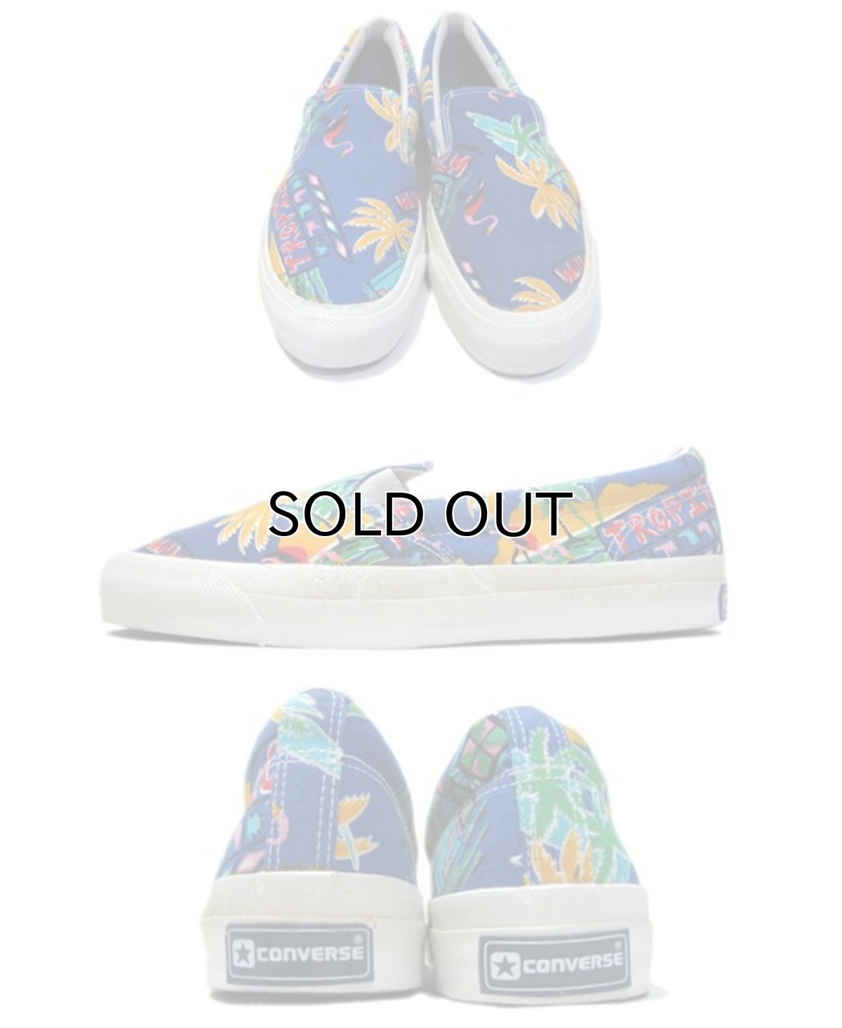 画像2: 1980's Converse "Skid Grip" Slip-on -made in KOREA- Tropical Pattern size 11.5 (29.5 cm) (2)