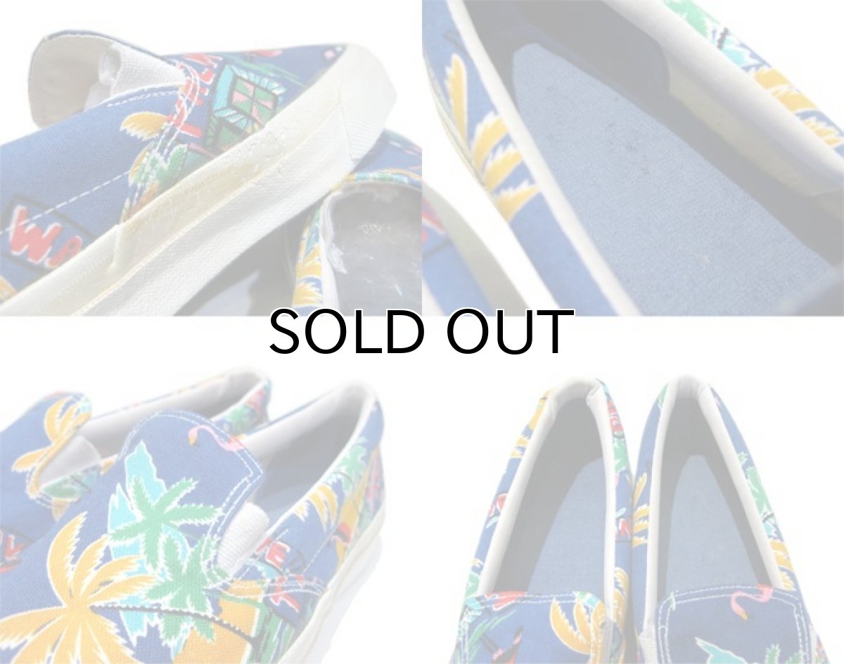 画像4: 1980's Converse "Skid Grip" Slip-on -made in KOREA- Tropical Pattern size 11.5 (29.5 cm) (4)