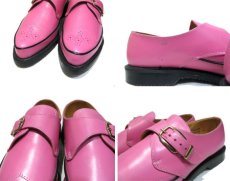 画像5: "GEORGE COX" V-Sole Monk Strap Leather Shoes -made in ENGLAND-　PINK　size UK 10 (29 cm) (5)