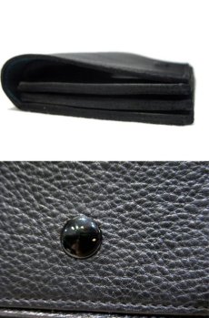 画像4: "JUTTA NEUMANN" Leather Wallet "the Waiter's Wallet"  color : Black / Emerald 長財布 (4)