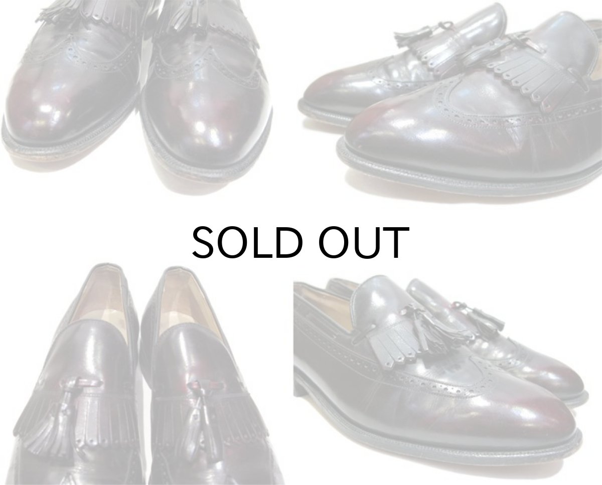 画像4: Johnston & Murphy "ARISTOCRAFT" Quilt Tassel Loafer -made in USA-　Cherry Red　size 9.5 (約27.5 cm) (4)