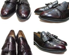 画像4: Johnston & Murphy "ARISTOCRAFT" Quilt Tassel Loafer -made in USA-　Cherry Red　size 9.5 (約27.5 cm) (4)