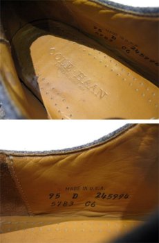 画像5: COLE-HAAN Wool x Leather Saddle Shoes -made in U.S.A　Charcoal Grey / Black　size 9.5 (27.5 cm) (5)