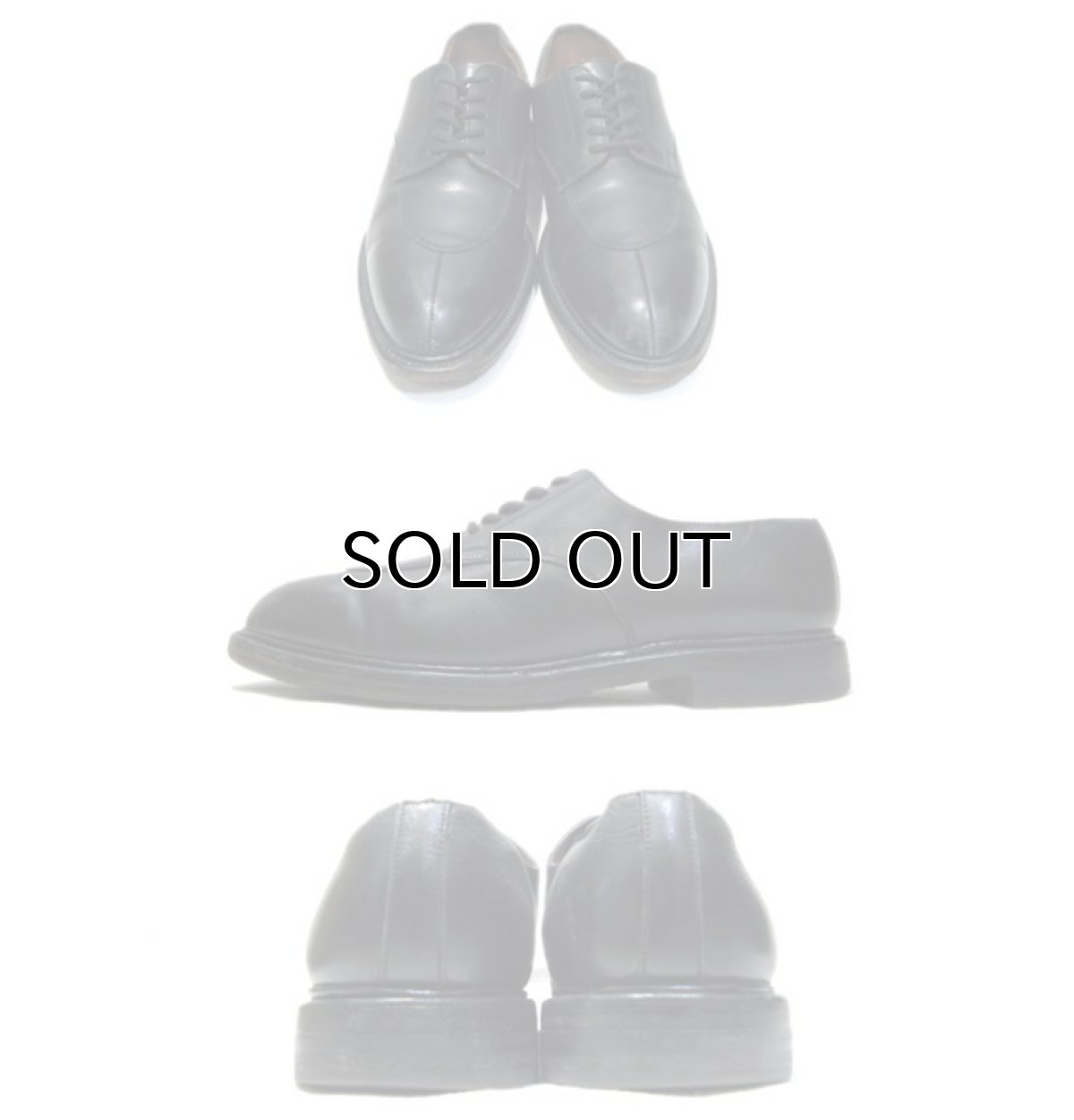 画像2: J.M.WESTON lot :598 Split Toe U-Tip Leather Shoes　BLACK　size 8.5C (26.5 cm) (2)