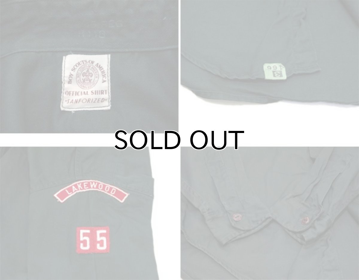 画像5: 1960's~ "Boy Scout of America BSA" Cotton L/S Shirts 　GREEN　size M - L (表記 15 REG) (5)