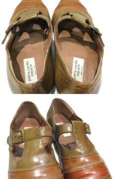 画像4: 1980's Pierre Cardin espace Strap Leather Shoes -made in ITALY-　Multi Brown　size 10.5C (28cm ~ 28.5cm) (4)