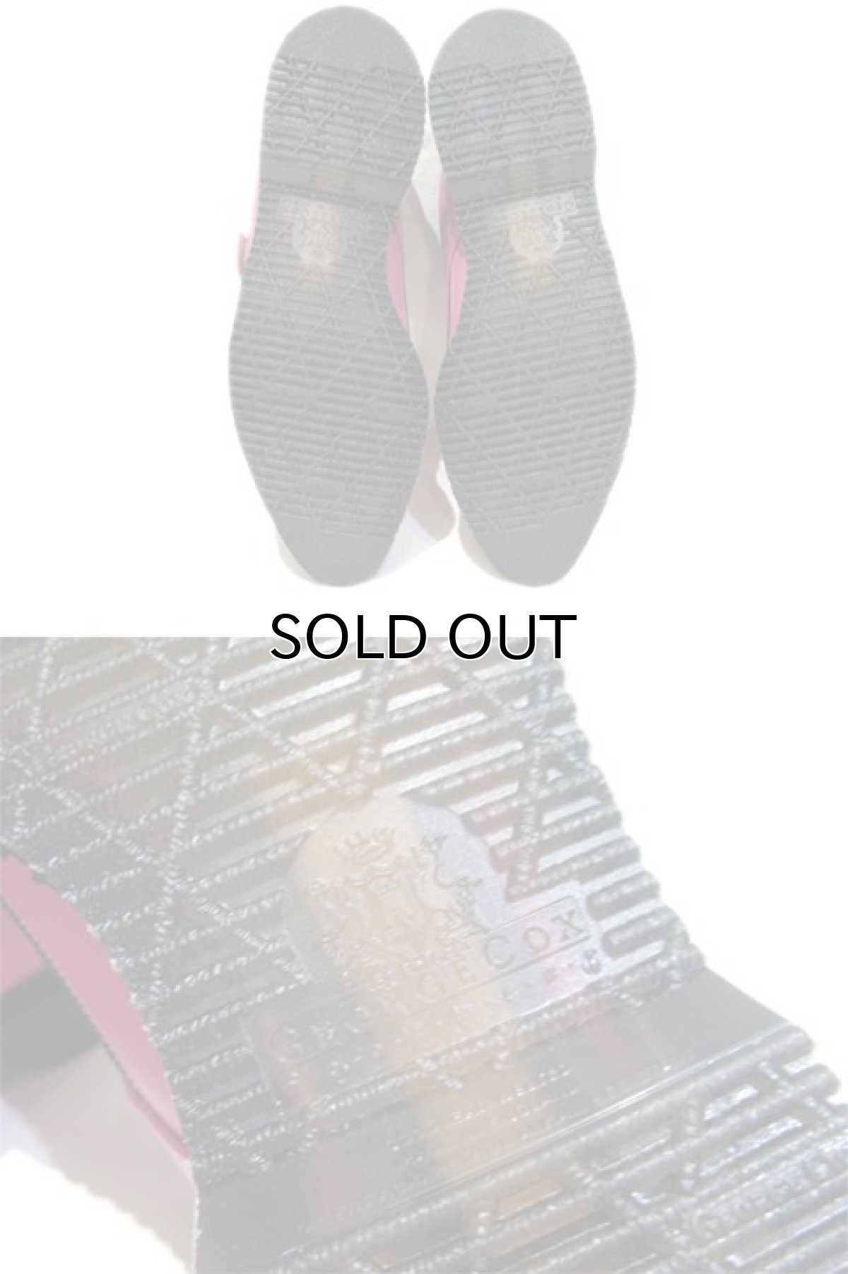 画像3: "GEORGE COX" V-Sole Monk Strap Leather Shoes -made in ENGLAND- PINK size UK 10 (29 cm) (3)