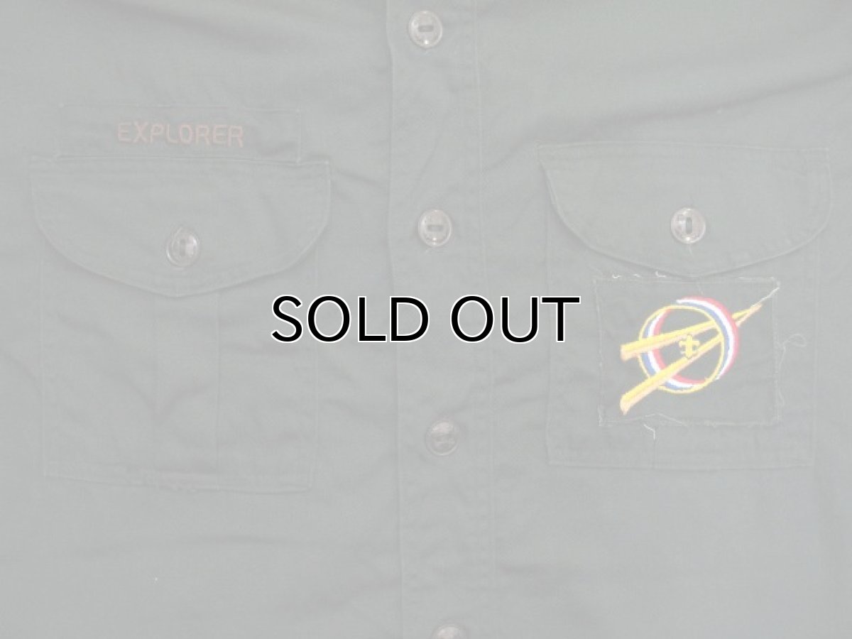 画像6: 1960's~ "Boy Scout of America BSA" Cotton L/S Shirts 　GREEN　size M - L (表記 15 REG) (6)