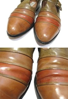 画像5: 1980's Pierre Cardin espace Strap Leather Shoes -made in ITALY-　Multi Brown　size 10.5C (28cm ~ 28.5cm) (5)