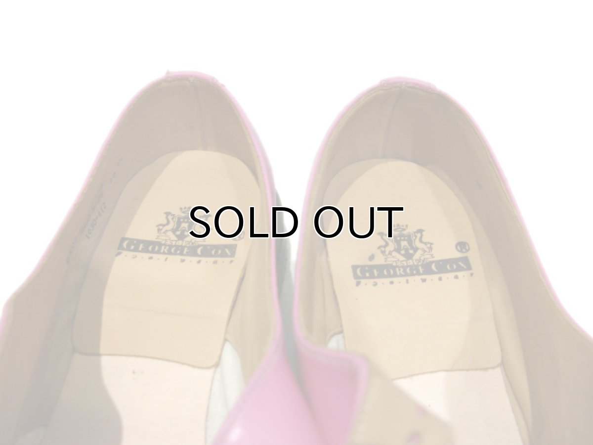 画像4: "GEORGE COX" V-Sole Monk Strap Leather Shoes -made in ENGLAND- PINK size UK 10 (29 cm) (4)