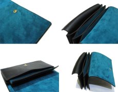 画像3: "JUTTA NEUMANN" Leather Wallet "the Waiter's Wallet"  color : Black / Emerald 長財布 (3)