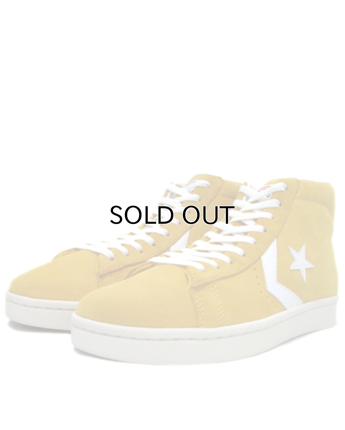 画像1: NEW CONVERSE "Pro Leather " Suede Hi-Cut Sneaker　YELLOW　size 10 (28 cm) (1)