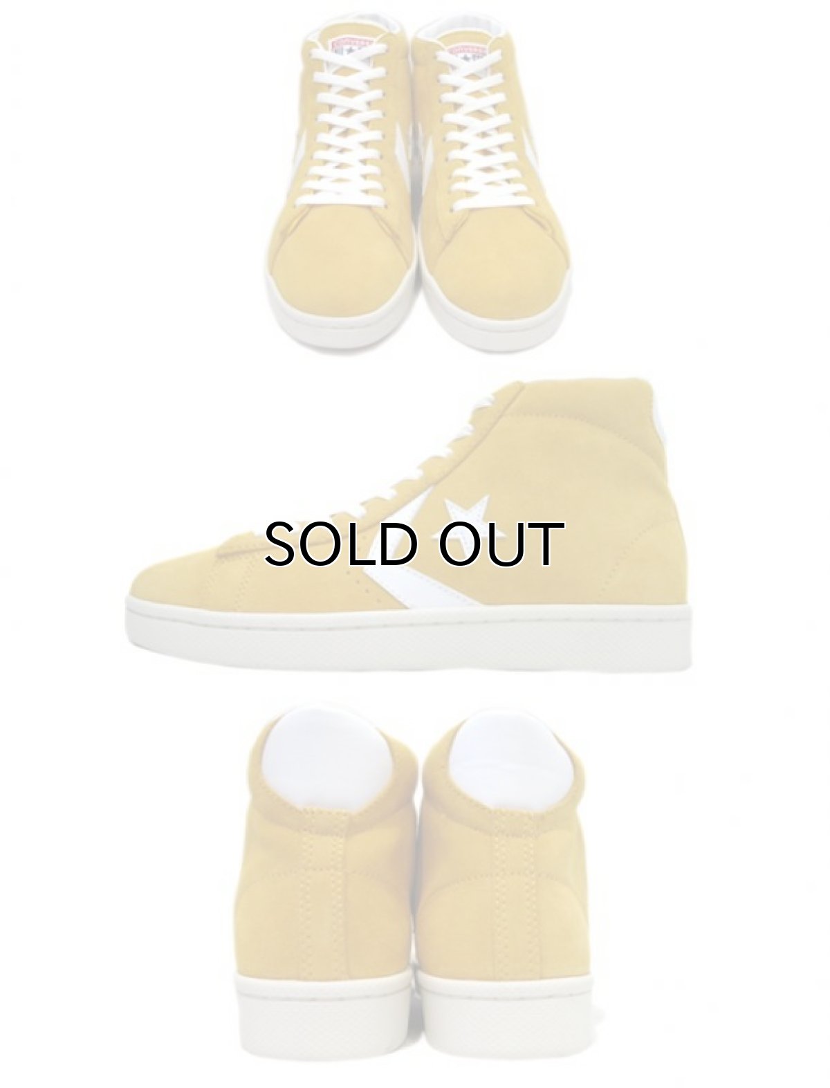 画像2: NEW CONVERSE "Pro Leather " Suede Hi-Cut Sneaker　YELLOW　size 10 (28 cm) (2)