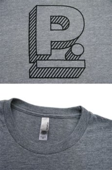 画像2: " Note and Pen the poem " ニューポエムのTee  " P "　GREY / BLACK　size M / L / XL / XXL (2)