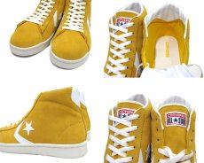 画像3: NEW CONVERSE "Pro Leather " Suede Hi-Cut Sneaker　YELLOW　size 10 (28 cm) (3)