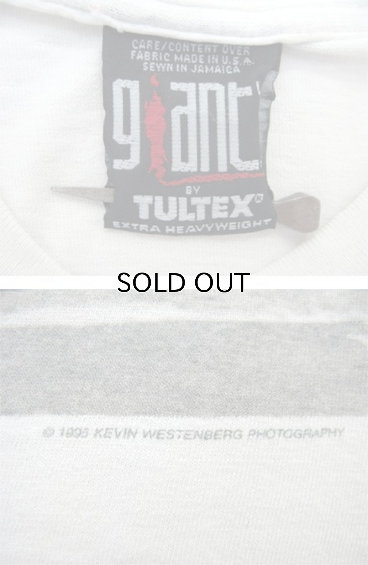 画像4: 1990's "KEVIN WESTENBERG" Photography T-Shirts "Bush"　WHITE　size M (表記 L) (4)