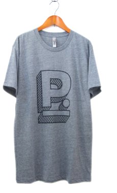 画像1: " Note and Pen the poem " ニューポエムのTee  " P "　GREY / BLACK　size M / L / XL / XXL (1)