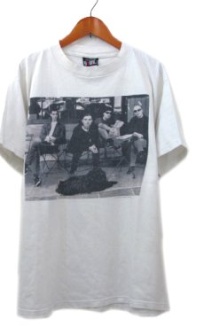 画像1: 1990's "KEVIN WESTENBERG" Photography T-Shirts "Bush"　WHITE　size M (表記 L) (1)