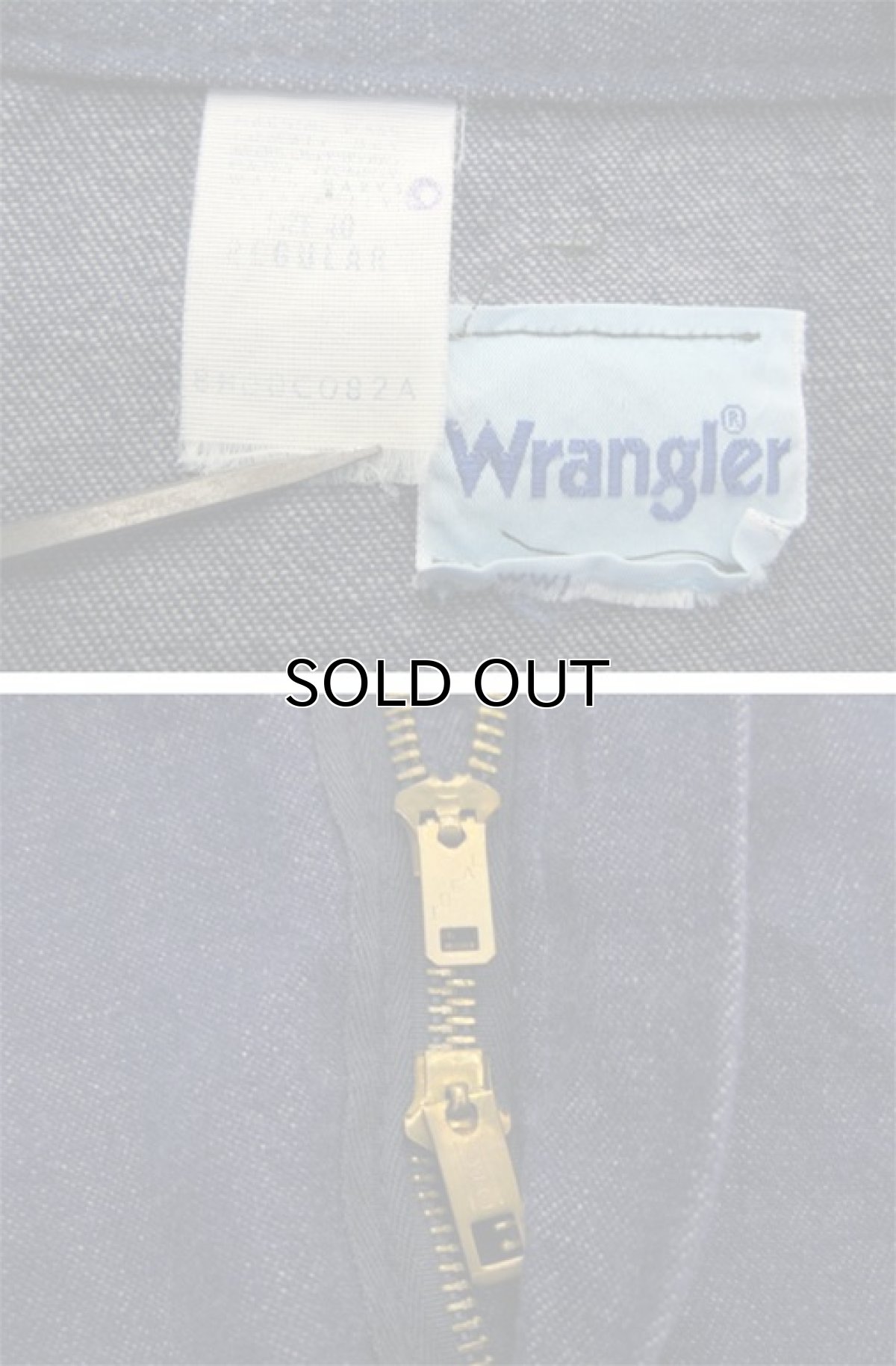 画像4: 1970's "Wrangler" Blue Denim All in One　Dead Stock one-washed　Blue Denim 　size 40R (4)