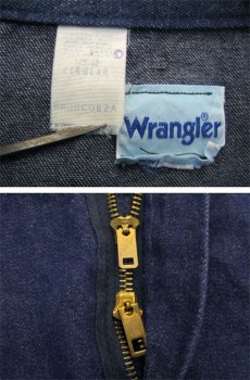 画像4: 1970's "Wrangler" Blue Denim All in One　Dead Stock one-washed　Blue Denim 　size 40R (4)