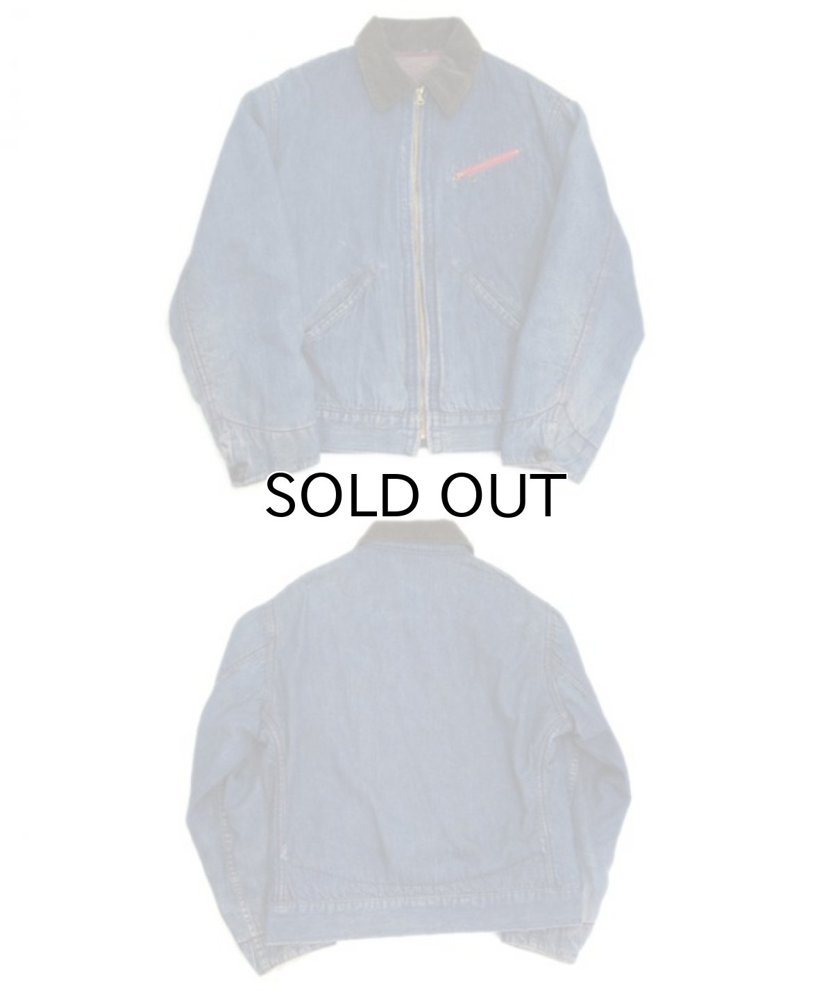 画像3: 1950-60's Unknown Zip Up Denim Jacket with Blanket Indigo Blue size S (表記 不明) (3)