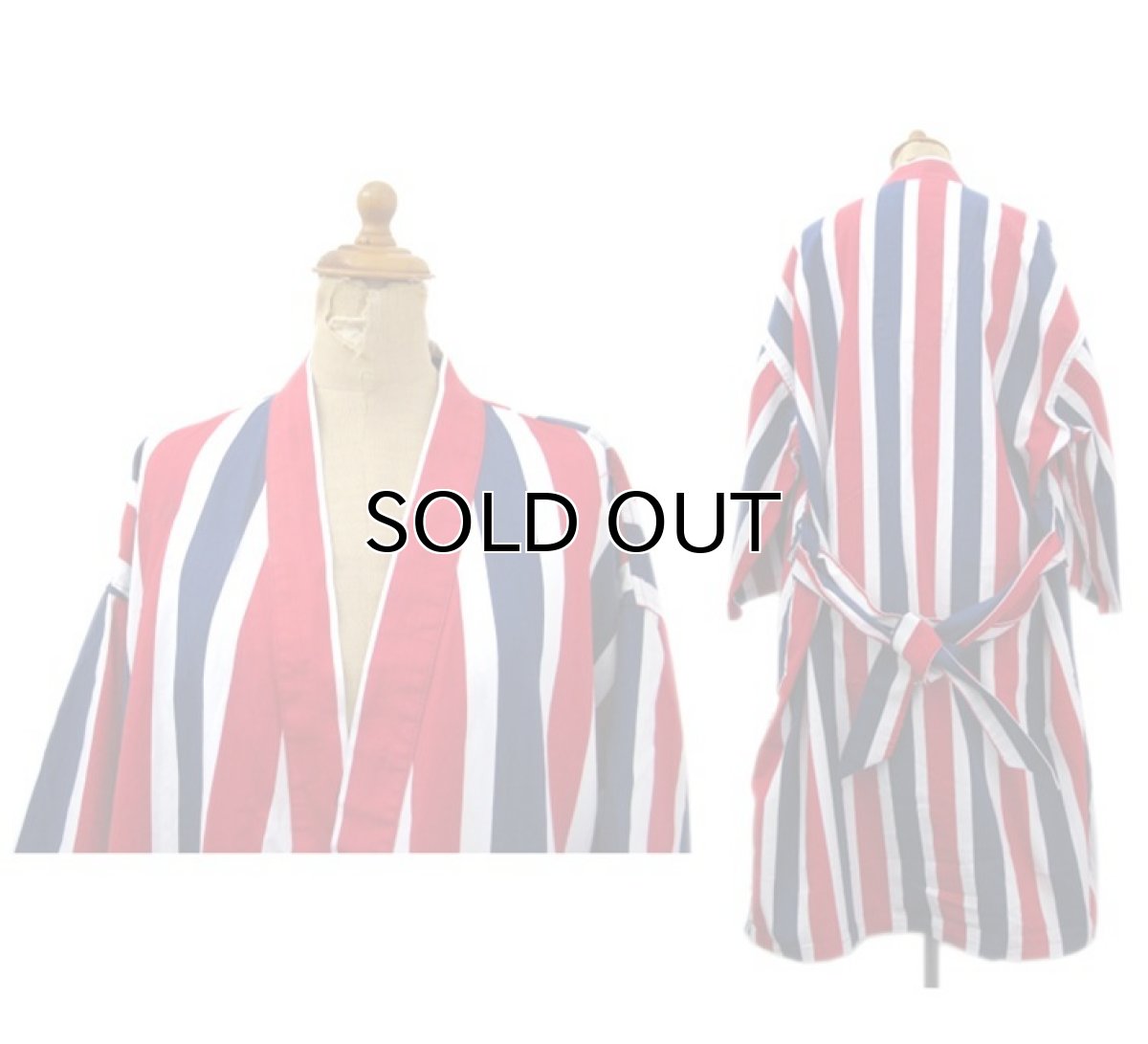 画像2: 1970's Sears Harf Sleeve Stripe Gown　Red / White / Navy　size Free (表記 L 42-44) (2)
