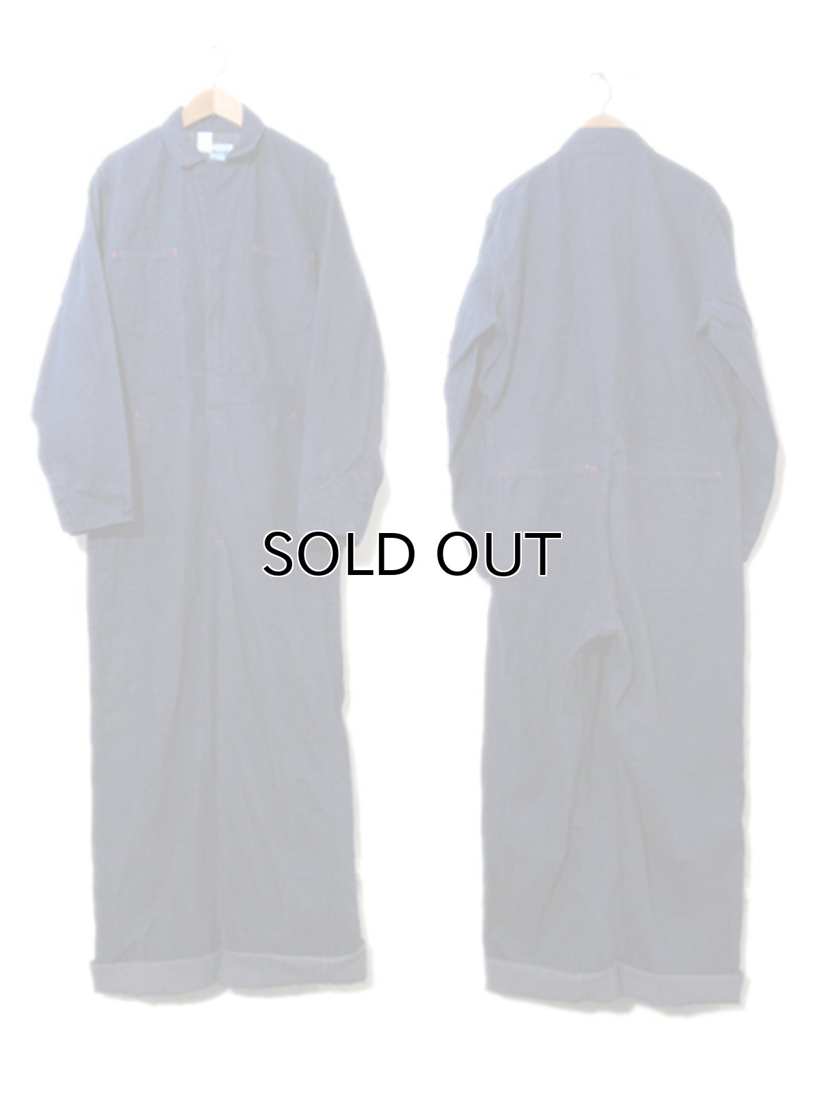 画像2: 1970's "Wrangler" Blue Denim All in One　Dead Stock one-washed　Blue Denim 　size 40R (2)