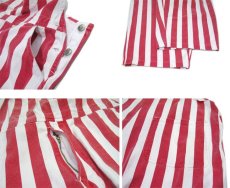 画像4: 1980's "GAME BIBS" Wide Stripe Overall　Red / White　size M - L (表記 不明) (4)