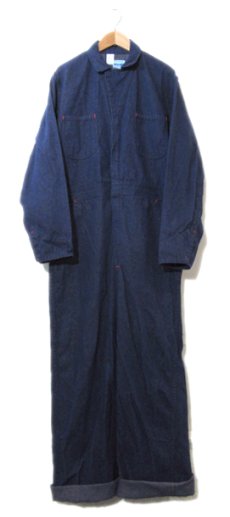 画像1: 1970's "Wrangler" Blue Denim All in One　Dead Stock one-washed　Blue Denim 　size 40R (1)