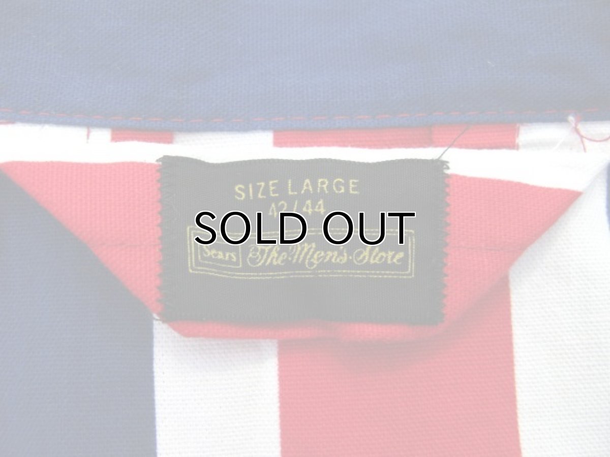 画像4: 1970's Sears Harf Sleeve Stripe Gown　Red / White / Navy　size Free (表記 L 42-44) (4)