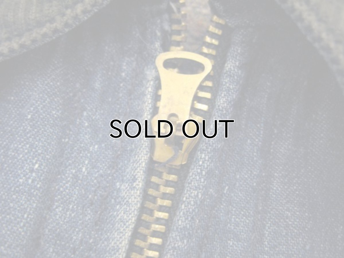 画像8: 1950-60's Unknown Zip Up Denim Jacket with Blanket Indigo Blue size S (表記 不明) (8)