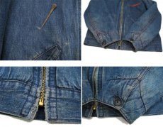画像5: 1950-60's Unknown Zip Up Denim Jacket with Blanket　Indigo Blue　size S (表記 不明) (5)