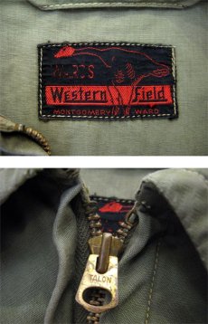 画像8: 1950's "Western Field" Double Mackinaw Zip Up Jacket　OLIVE　size M - L (表記 不明) (8)