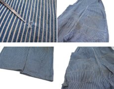 画像7: 1960's~ Lee Hickory Stripe Worker Overall　Navy / White　size S - M (表記 不明) (7)