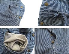 画像5: 1960's~ Lee Hickory Stripe Worker Overall　Navy / White　size S - M (表記 不明) (5)