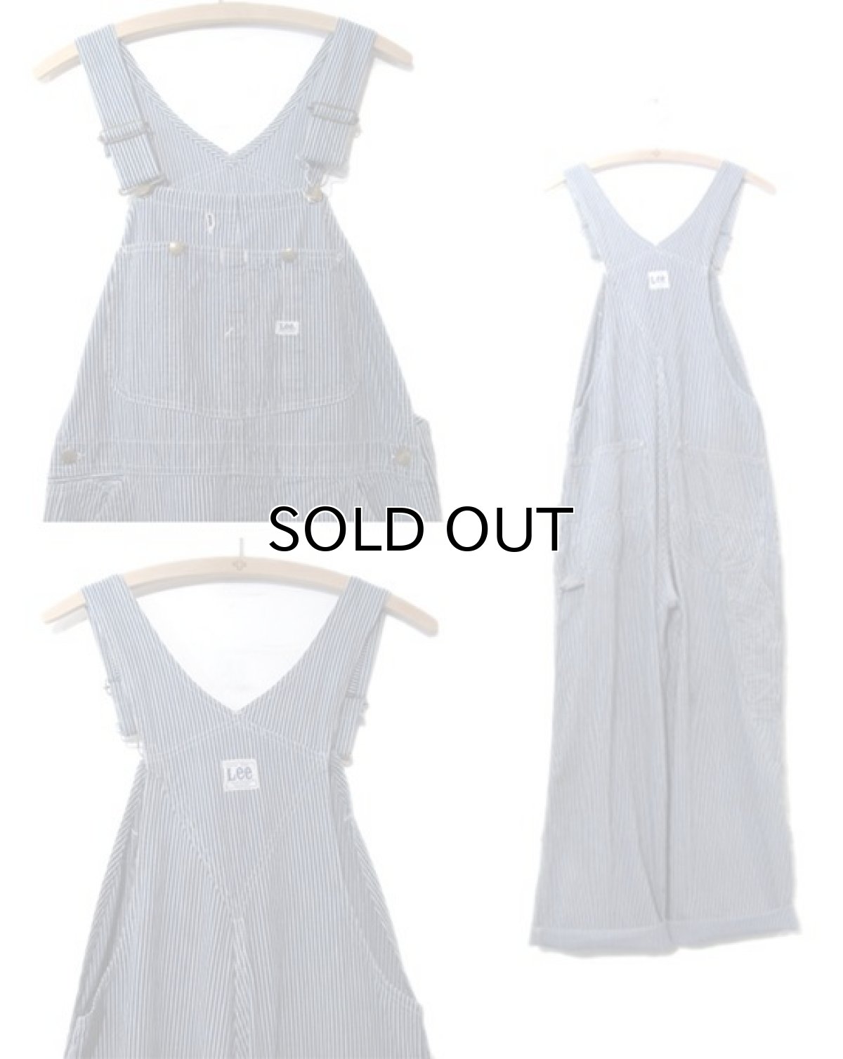 画像2: 1960's~ Lee Hickory Stripe Worker Overall　Navy / White　size S - M (表記 不明) (2)