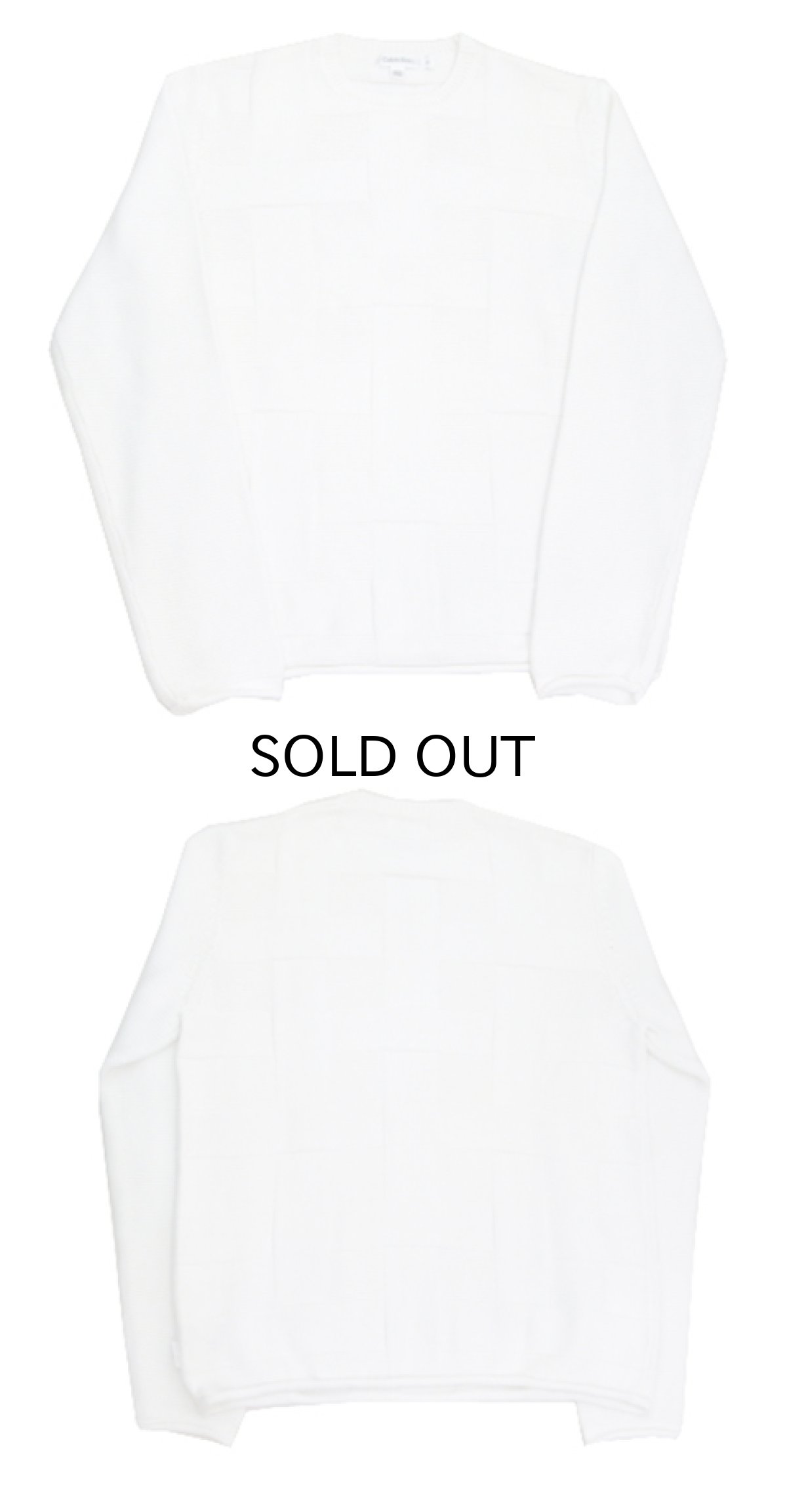 画像5: 1990's~ "Calvin Klein" Design Cotton Knit WHITE size M - L (表記 L) (5)