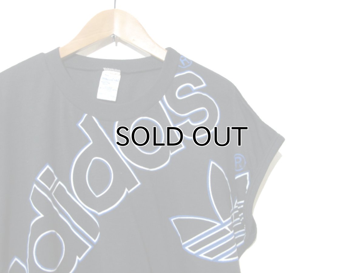 画像3: ~1980's adidas Sleeveless Print T-Shirts -made in FRANCE- BLACK size M (表記 不明) (3)