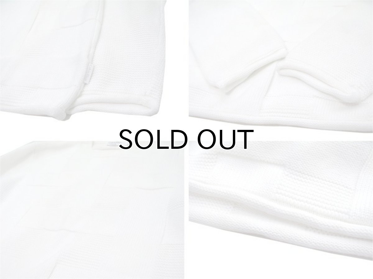 画像6: 1990's~ "Calvin Klein" Design Cotton Knit WHITE size M - L (表記 L) (6)