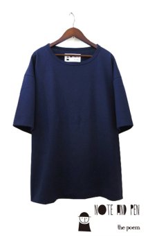 画像1: " Note and Pen the poem " ノートとペン　"ポエムのTee"　NAVY (1)