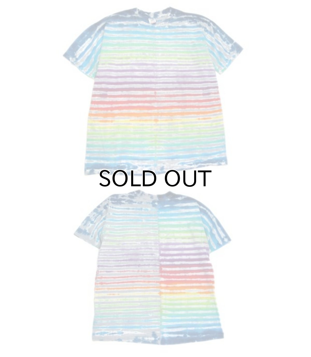 画像3: Fruit of the Room TIE DYE T-Shirts "Border" -made in USA- Rainbow color size L (表記 XL) (3)