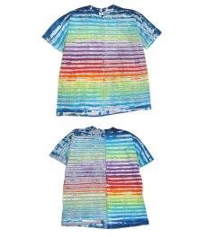 画像3: Fruit of the Room TIE DYE T-Shirts "Border" -made in USA-　Rainbow color　size L (表記 XL) (3)