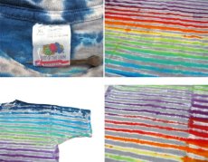 画像4: Fruit of the Room TIE DYE T-Shirts "Border" -made in USA-　Rainbow color　size L (表記 XL) (4)