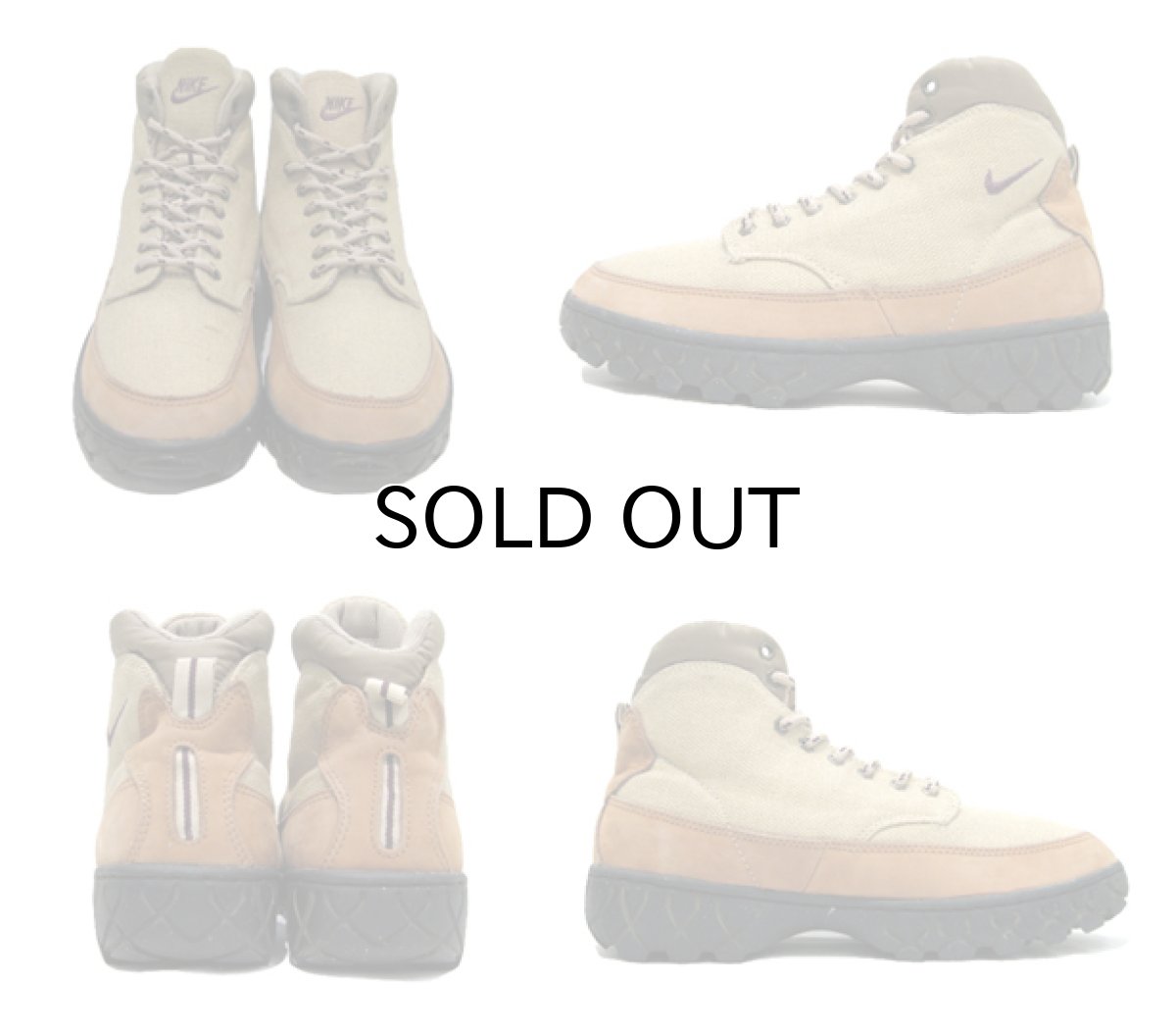 画像2: 1990's NIKE ACG Hi-Cut Canvas Trekking Sneaker BEIGE size W's 7.5 (24.5 cm) (2)