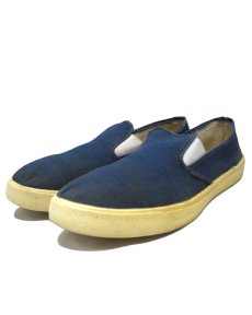 画像1: 1980's "Sand & Sun" Slip-on　NAVY　size 11 (29 cm) (1)